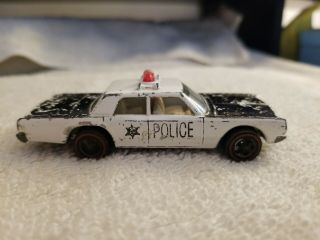 Hot Wheels Redline Police Cruiser Black and White Good Orig Cond 2