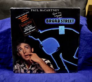 Paul Mccartney Very Rare Lp Broad Street 1984 Usa 1st Press W/sticker Oop