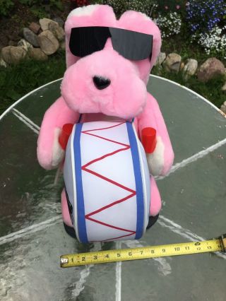 1989 Energizer Bunny Stuffed Plush With Flip Flops Drum Sunglasses And Sticks