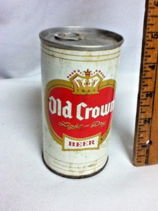 Old Crown Light And Dry Vintage Metal Beer Can 12 Oz.  4.  75 " Bg9 Vintage Brewery