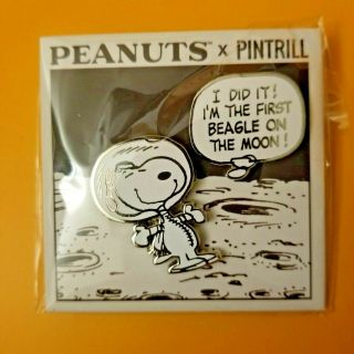 Peanuts X Pintril Sdcc 2019 Exclusive Astronaut Snoopy Metal Enamel Pin Beagle