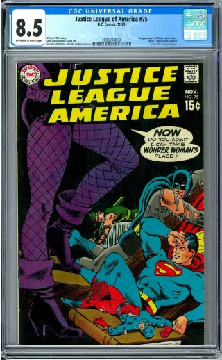 Justice League Of America 75 Cgc 8.  5 (ow - W) 1st Dinah Laurel Lance Black Canary