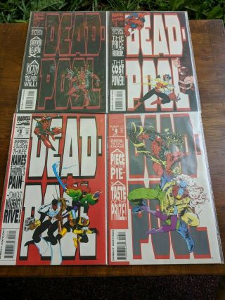 Marvel Comics Deadpool 1 - 4 The Circle Chase Miniseries 1993 Vf Full Set