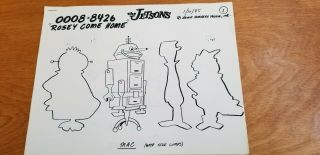 Hanna Barbera 28 Pages Of Production Drawings For " The Jetsons "