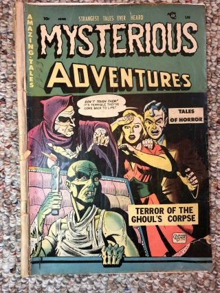 Mysterious Adventures 2 Pre Code Golden Age Horror Comic Book 1951 Story Comics