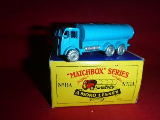Vintage Authentic Matchbox Originals Blue No.  11a A Moko Lesney Matchbox