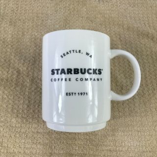 Starbucks 14 Oz 2018 White Ceramic Coffee Mug Cup Co Seattle Wa Est 1971