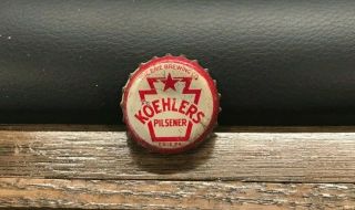 Vintage Koehler Beer Pa Tax Keystone Pint Cork Bottle Cap Erie Brewing Erie Pa