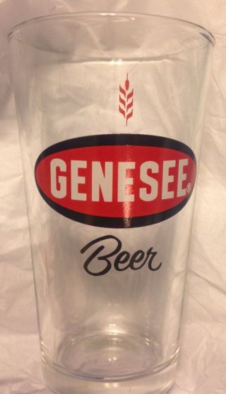Genesee Brewing Company Genny Beer Pint Glass Rochester Ny Brewery Red Label