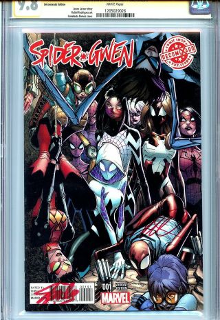 Spider - Gwen 1 CGC 9.  8 SS X2 Decomixado variant Stan Lee Spider - Man Spider - Woman 3