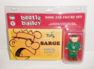Sarge Book & Figure Set By Mort Walker From Beetle Bailey Cartoon 2000