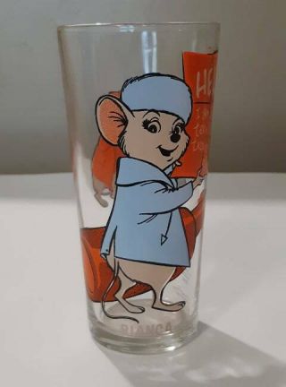 Vintage Bianca The Rescuers Collector Series Drinking Glass Pepsi Disney 1977