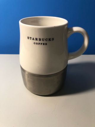 2006 Starbucks Coffee Co.  Stainless Steel Bottom Mug Non Slip Bottom 14oz