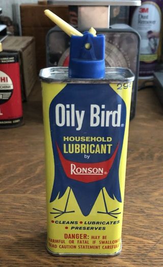 Ronson Oily Bird 4 Oz Household Oil Can - Vintage Handy Oiler
