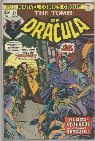 Tomb Of Dracula 25 Marvel (1974) Bronze Age Comic Fn,  /vf - (1st Hannibal King)