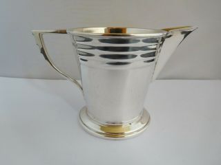 Very Stylish Solid Silver Art Deco Cream / Milk Jug - Cooke & Kelvey (calcutta)