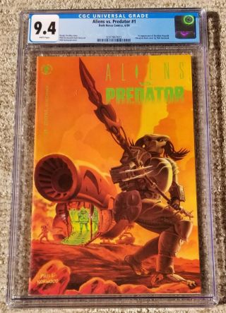 Aliens Vs.  Predator 1 – Dark Horse Comics 1990 – Cgc 9.  4 Nm