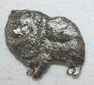 Pomeranian Dog Harris Fine Pewter Pin Jewelry Art Usa Made