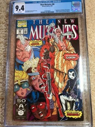 The Mutants 98 Cgc 9.  4 Nm 1991 First Appearance Deadpool