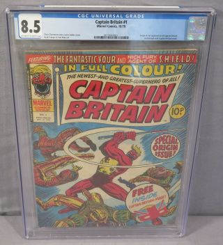 Captain Britain 1 (origin And 1st Appearance) Cgc 8.  5 Vf,  Marvel Comics 1976