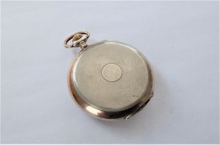 1900 SILVER & GOLD CASED HELVETIA 15 JEWELLED SWISS LEVER POCKET WATCH 5