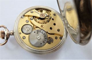1900 SILVER & GOLD CASED HELVETIA 15 JEWELLED SWISS LEVER POCKET WATCH 8