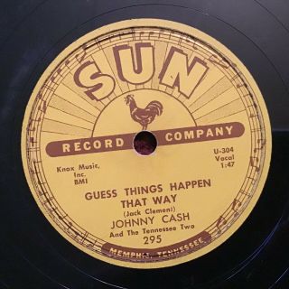78 Rpm Johnny Cash Sun 295 Guess Things Happen That Way V,