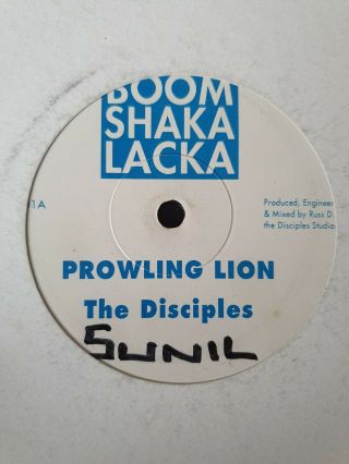 Prowling Lion / Downbeat Rock Disciples Uk History Og 12 " Double Sided Killer