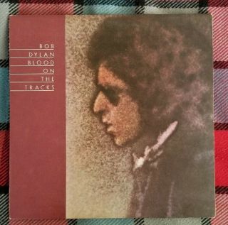 Bob Dylan Blood On The Tracks First Press Vinyl Lp Black Text Vg,
