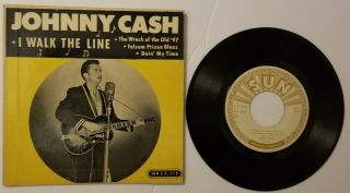 Johnny Cash 45 Ep With Cover Sun 113 