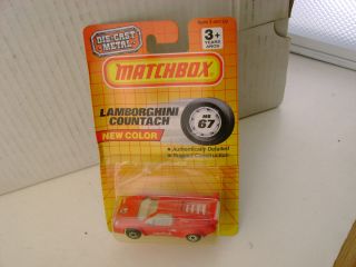1990 Matchbox Superfast 67 Red Lamborghini Countach Lp 5000s Moc