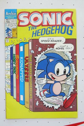 Sonic The Hedgehog 7 Archie Comics Very Rare Low Print Run