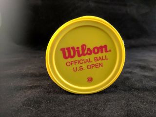 Vintage Wilson USTA Championship Optic Yellow Tennis Ball Metal Can Prop 5