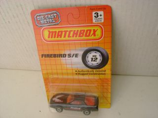 1990 Matchbox Superfast 12 Black Pontiac Firebird S/e Moc