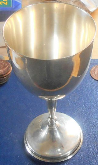 Large.  925 Solid Sterling Silver Goblet Cup 129 Grams 4.  15 Oz Start At Melt