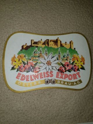 4x Old Edelweiss Beer Labels.  Austria oster brau 2