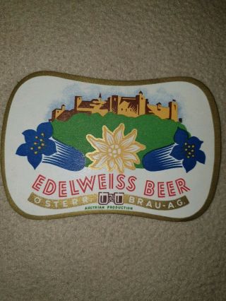 4x Old Edelweiss Beer Labels.  Austria oster brau 4
