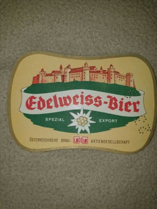4x Old Edelweiss Beer Labels.  Austria oster brau 5