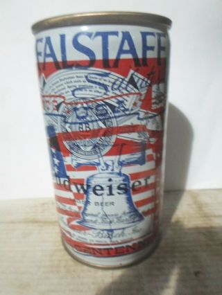 Budweiser / Falstaff_misprint_air Seal_ Steel Beer Can - [read Description] -