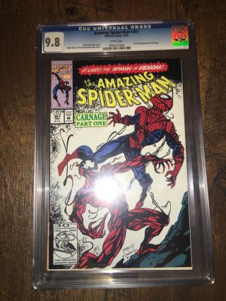 The Spider - Man 361 Cgc 9.  8 First Carnage App