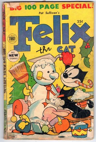 Felix The Cat 37 1953 Toby 100 Page Rare Golden Age Comic Book Otto Messmer