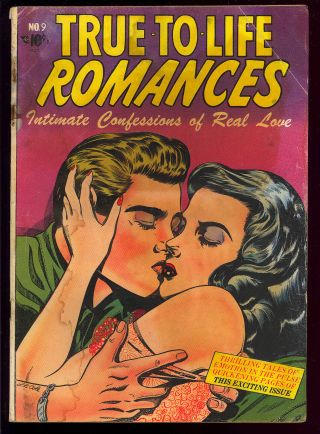 True - To - Life Romances 9 L.  B.  Cole Cover Art Pre - Code Star Comic 1951 Gd
