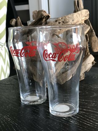 Coke Coca - Cola Glasses Old Fashioned Style Set Of 2
