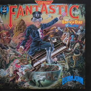 Elton John ‎– Captain Fantastic And The Brown Dirt Cowboy Vinyl 12 " Lp,  Insert