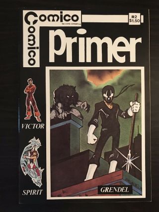 Primer 2 First Printing 1982 Comico Comic Book - First Appearance Of Grendel