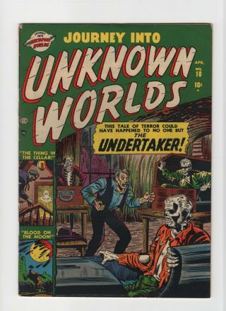 Journey Into Unknown Worlds 10 F/vf 7.  0 Marvel Atlas Zombie Cover