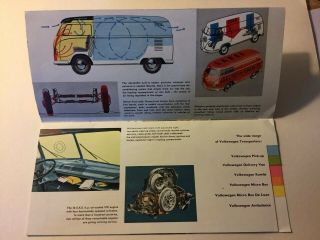 Vintage 1950 - 1960 Era The Volkswagen Transporters Foreign Auto Brochure 2