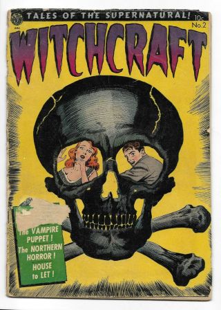 Witchcraft 2 - Avon 1952 - Classic Skull Cover - Kubert,  Check Art - Hard To Find