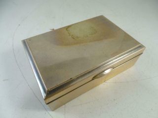 Vintage Sterling Silver 970 Ebony Wood Desk Cigarette Box Case Holder Antique