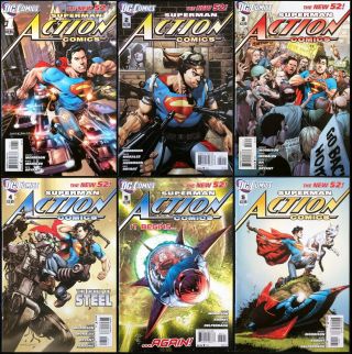 Action Comics 52 0 - 50 plus Annuals 1 - 3 & 23.  1 - 23.  4 Lenticulars DC 2011 3